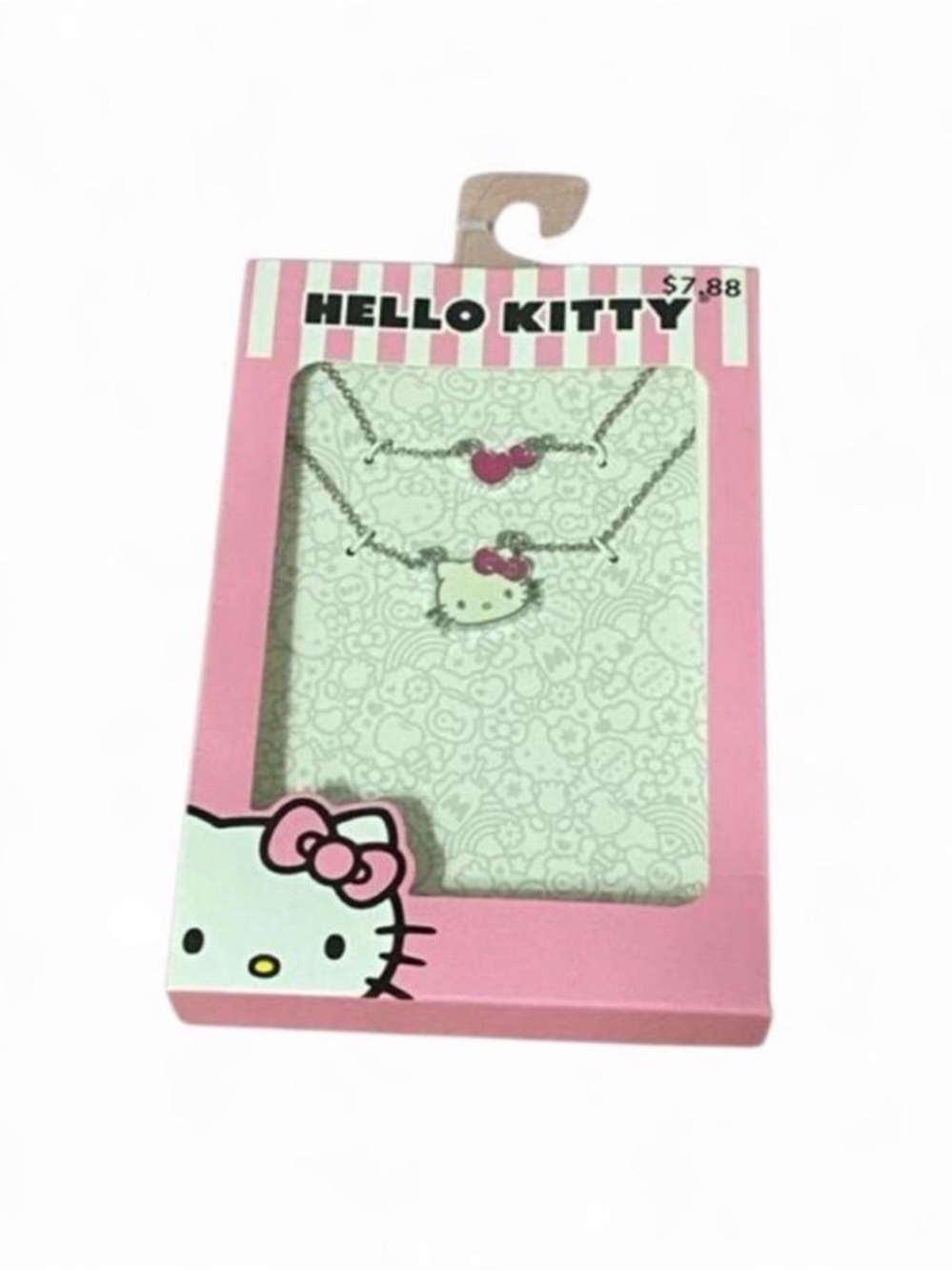 Hello Kitty Pink and Silver Necklace Duo